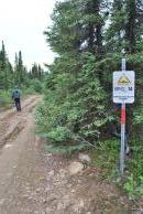 [Shot up equinox marathon trail marker]