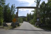 [Entrance gate to Chena Hot Springs]