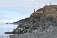 [Rocks on shore by Beluga Point]