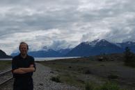 [Frank by railroad tracks at Beluga Point]