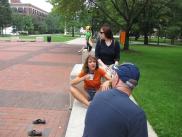 [Jim, Kendy, and Michelle on the Diag]