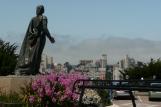 [Chritopher Columbus statue and San Francisco view]