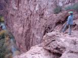 [Becky looking out over Mooney Falls]