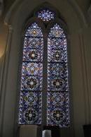 [Stained glass windows in Visitor Centre]