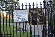 [Gate on front of St. Patrick's Park]