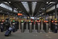 [Turnstyles at the Heuston Train Station, Dublin]