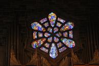 [Stained glass window in the Galway Cathedral]