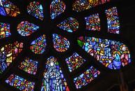 [Stained glass window in the Salmon Weir bridge to the Galway Cathedral]