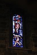 [Stained glass window in the Salmon Weir bridge to the Galway Cathedral]