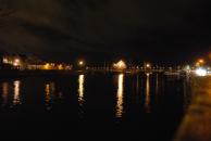 [Father Griffin Rd. bridge over Corrib River, Galway at night]