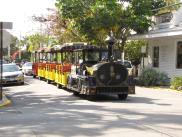 [Tourist train in front of the B&B]