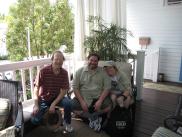 [Frank, Moof, and Jen at the Bottle Inn B&B]