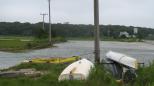 [Boats tied up by the stream]