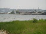 [The drawbridge construction across the Lagoon Pond]