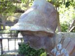 [Statue head in the Botanical Garden]