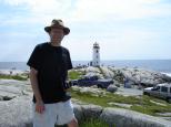 [Frank and the Peggy's Cove lighthouse]