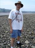 [Frank at low tide in Digby]