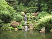 [Japanese garden waterfall]