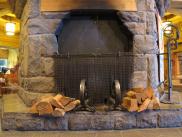 [Timberline Lodge fireplace]