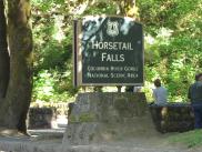 [Horsetail Falls sign]