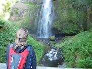 [Di and Multnomah Falls]