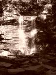 [Ganoga Falls in sepia]