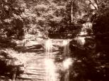 [Ganoga Falls in sepia]